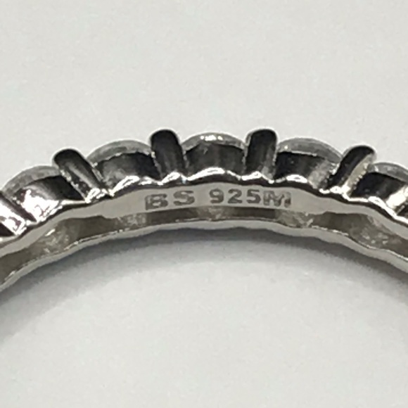 925 Sterling Silver 2.10CT MOISSANITE Eternity band ring size 8
